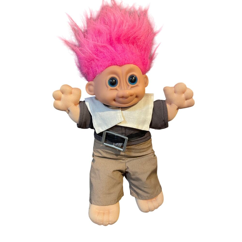 Vintage Retro Russ Berrie Pilgrim Troll Doll Pink Hair
18x9”